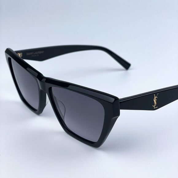 NEW Saint Laurent SLM103 001 Black Gray Gradient Cat Eye Women Sunglasses - Picture 6 of 14